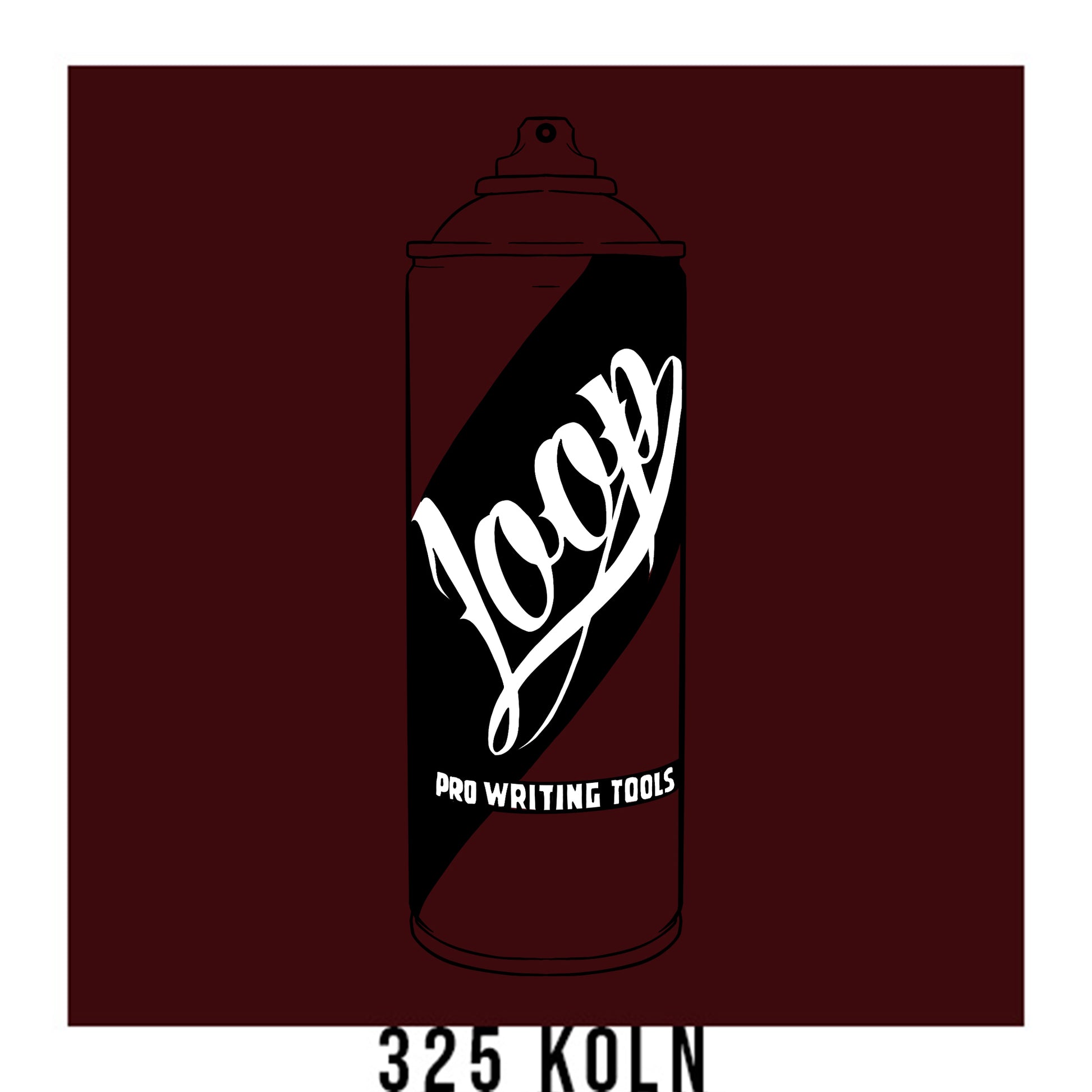 Loop Colors spray paint can in the color Koln red brown
