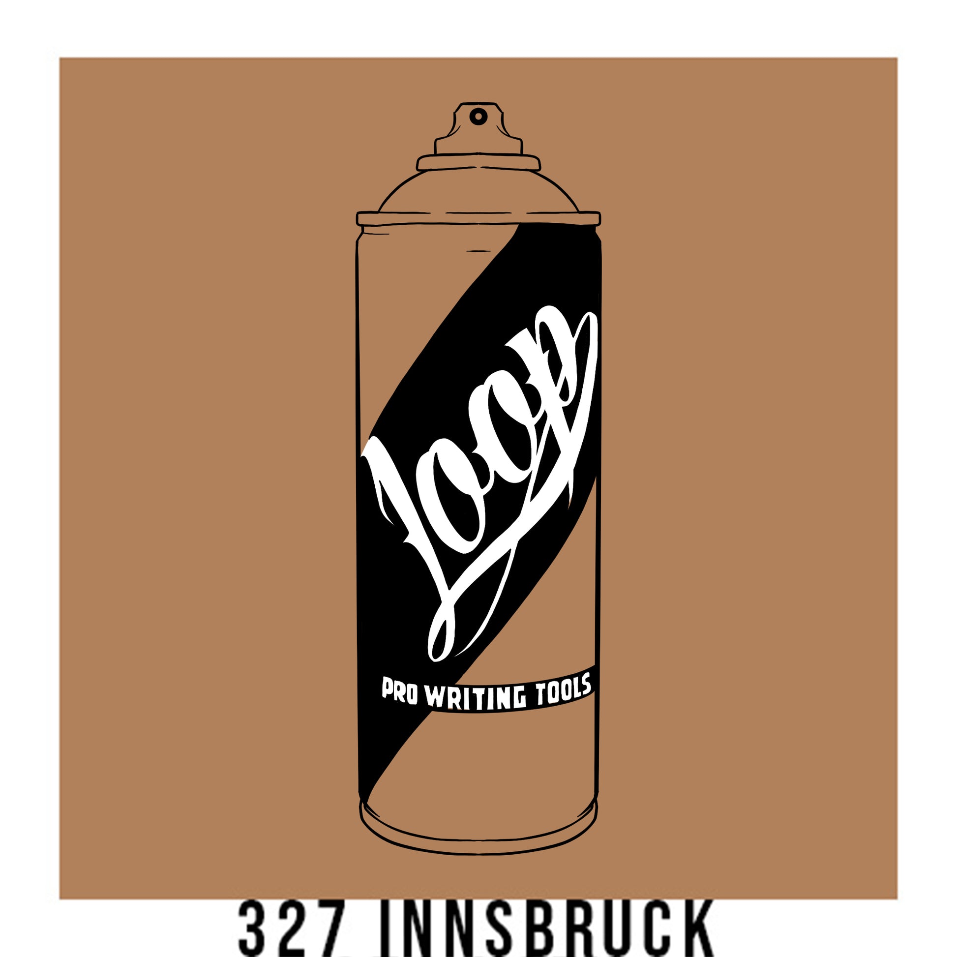 Loop Colors spray paint can in the color Innsbruck light brown