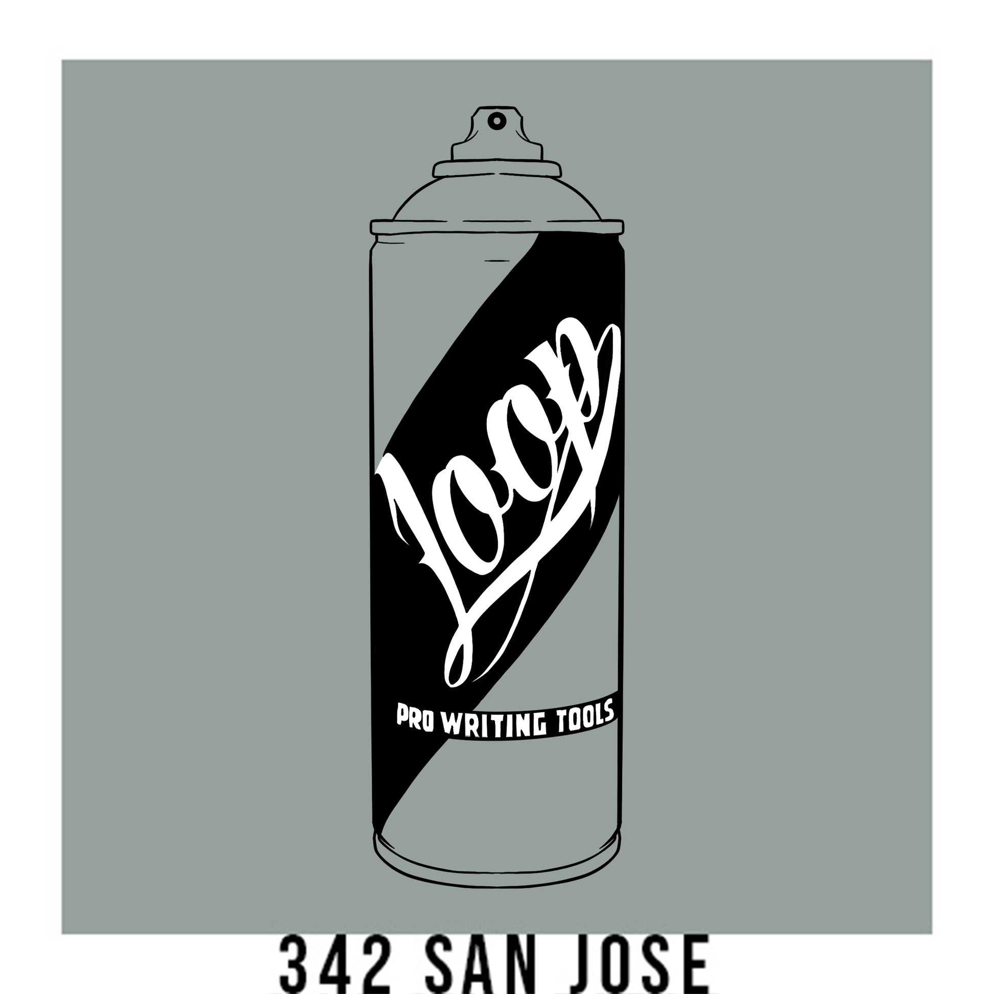 Loop Colors spray paint can in the color San Jose medium grey