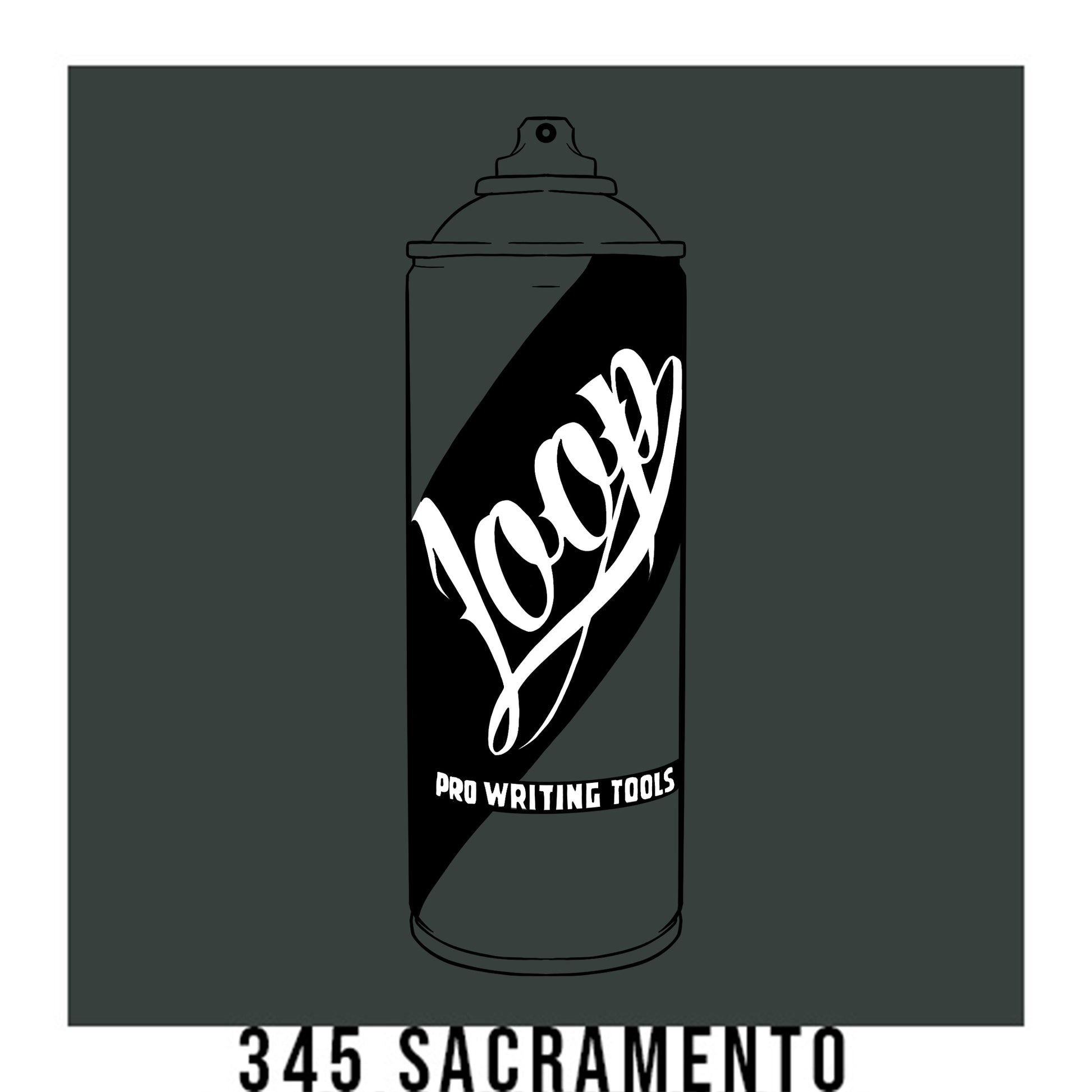 Loop Colors spray paint can in the color Sacramento dark grey