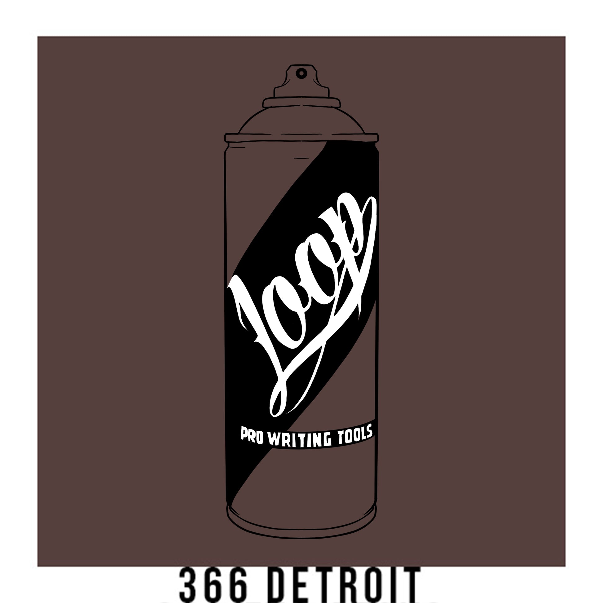 Loop Colors spray paint can in the color Detroit brown grey