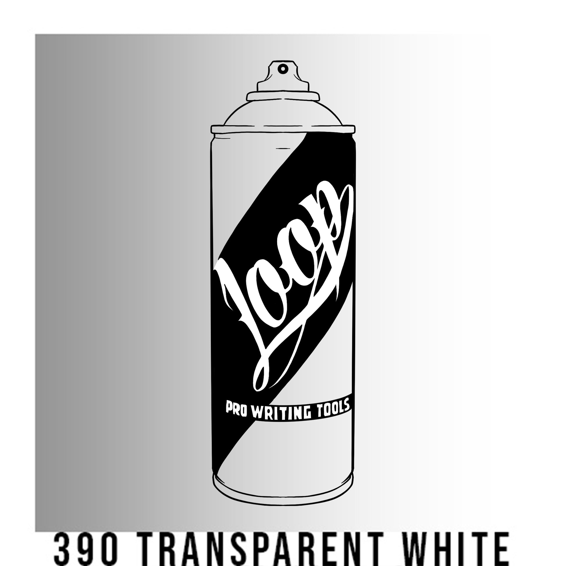 Loop Colors spray paint can in the color transparent white