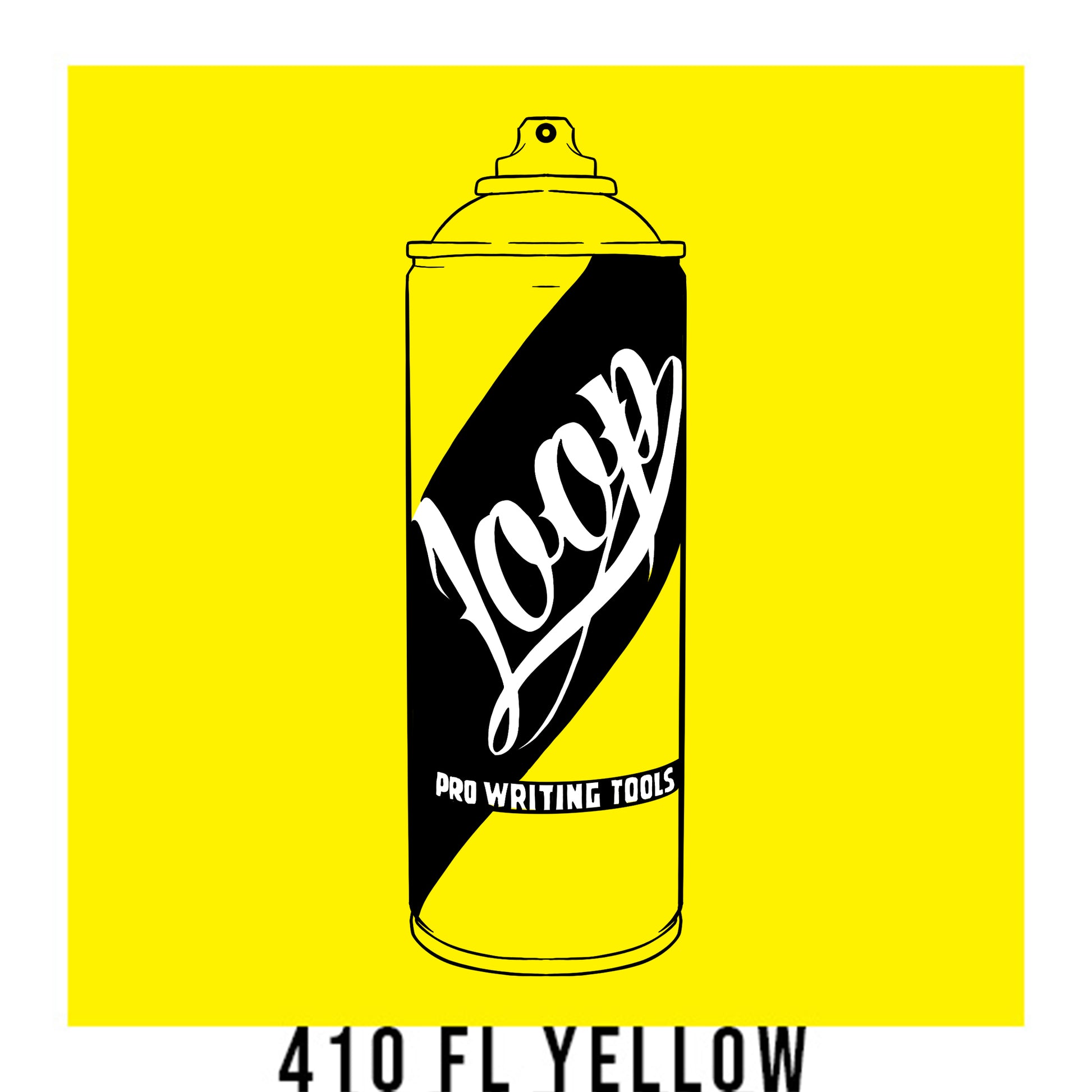 Loop Colors spray paint can in the color Fluorescent yellow