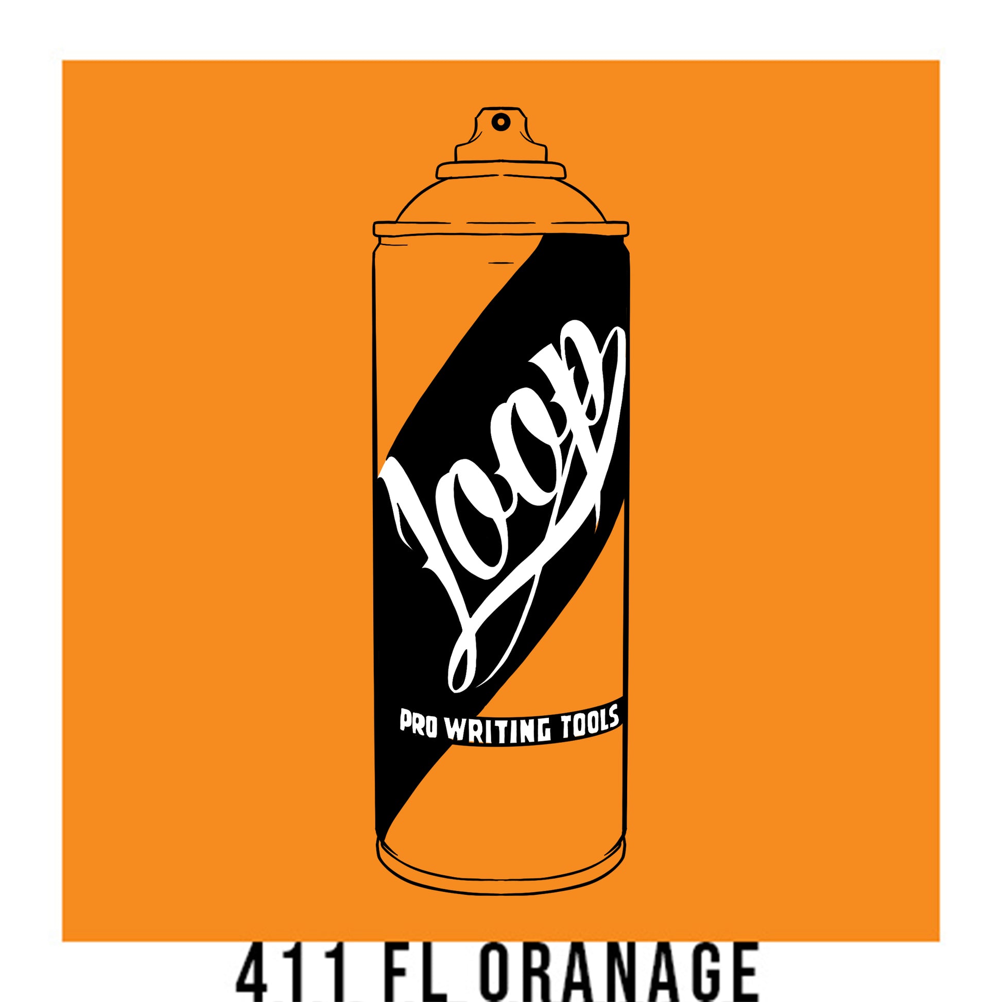 Loop Colors spray paint can in the color Fluorescent orange