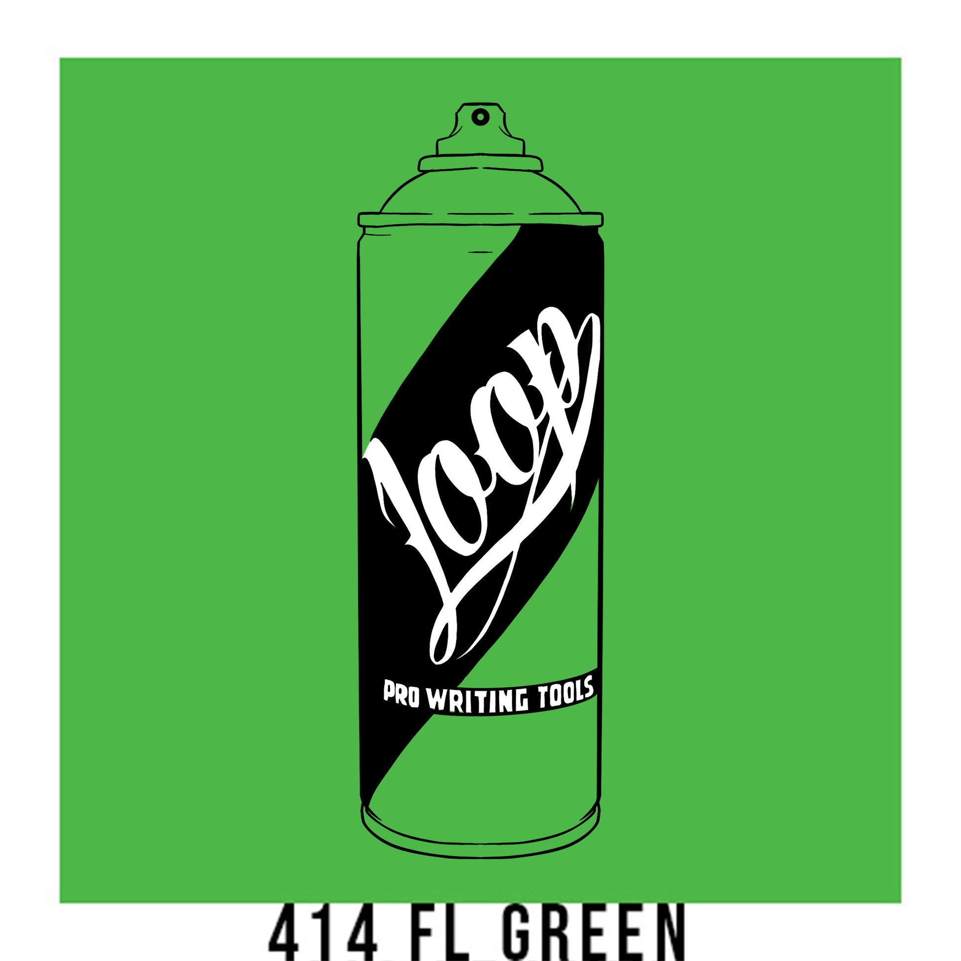 Loop Colors spray paint can in the color Fluorescent Green