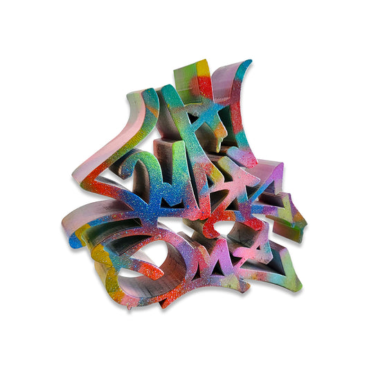 3D printed artist Lyric One signature in color