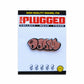 Carded pink and black graffiti throwie style MF DOOM pin
