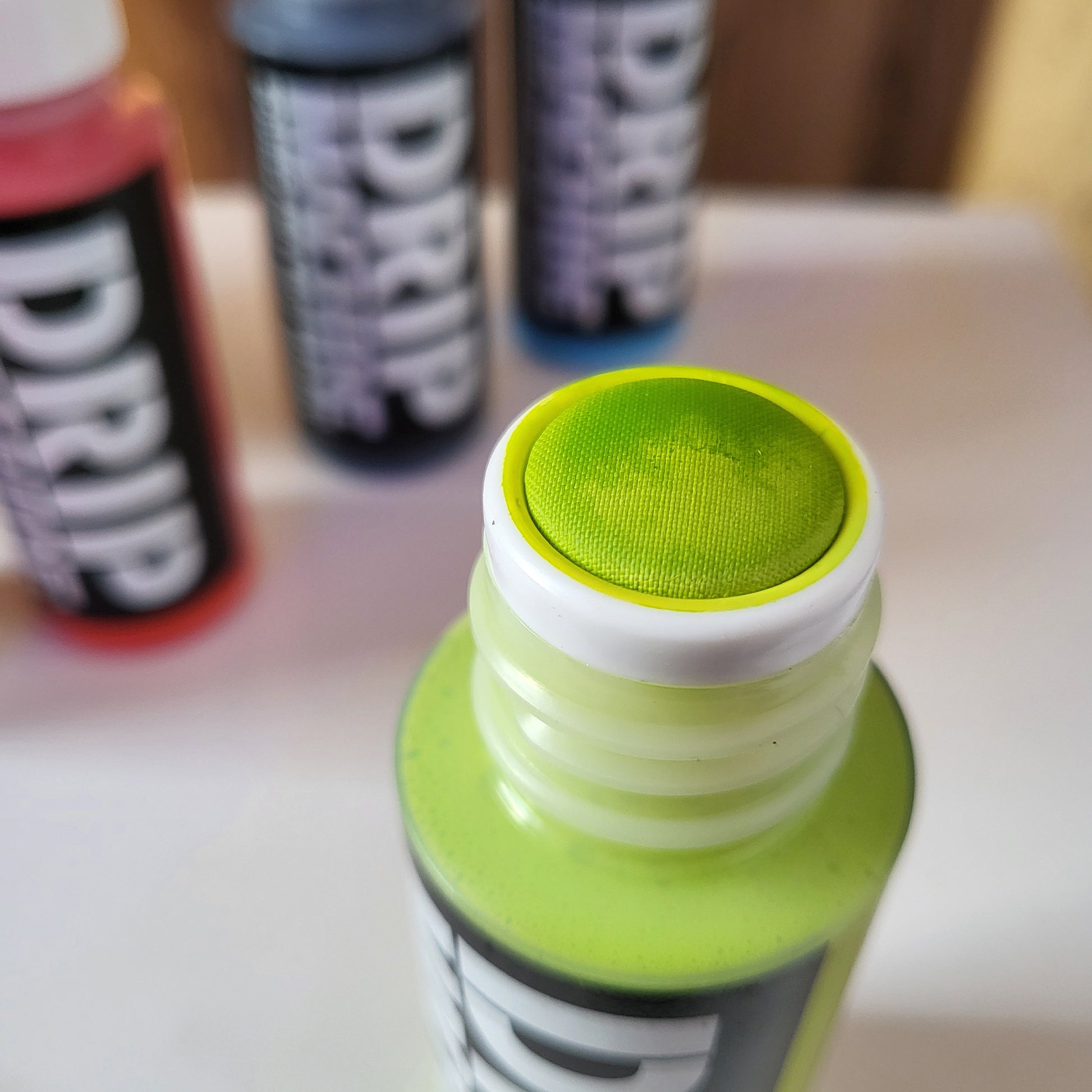 Slime Green Graffiti mop, squeezer marker 24mm nib.