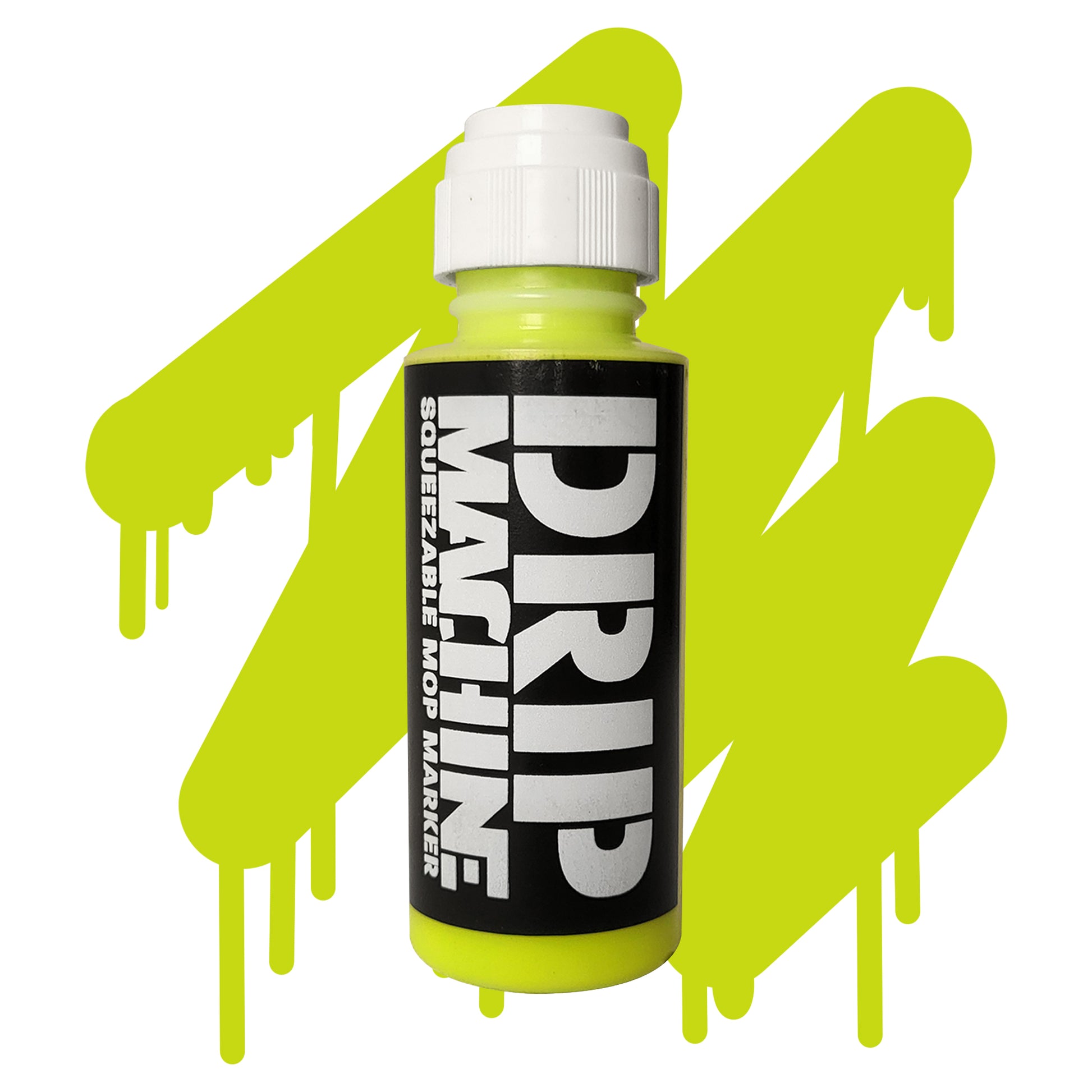 Machine studio graffiti mop, dripper paint marker in green
