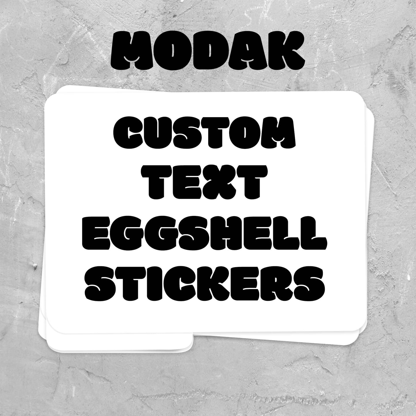 Custom Rectangle Eggshell Stickers