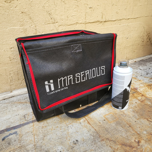 Mr. Serious 12pk spray paint and art supply carrying bag.