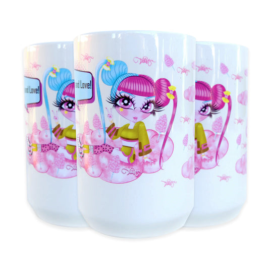 Timoi 'Peace and Love' Mugs