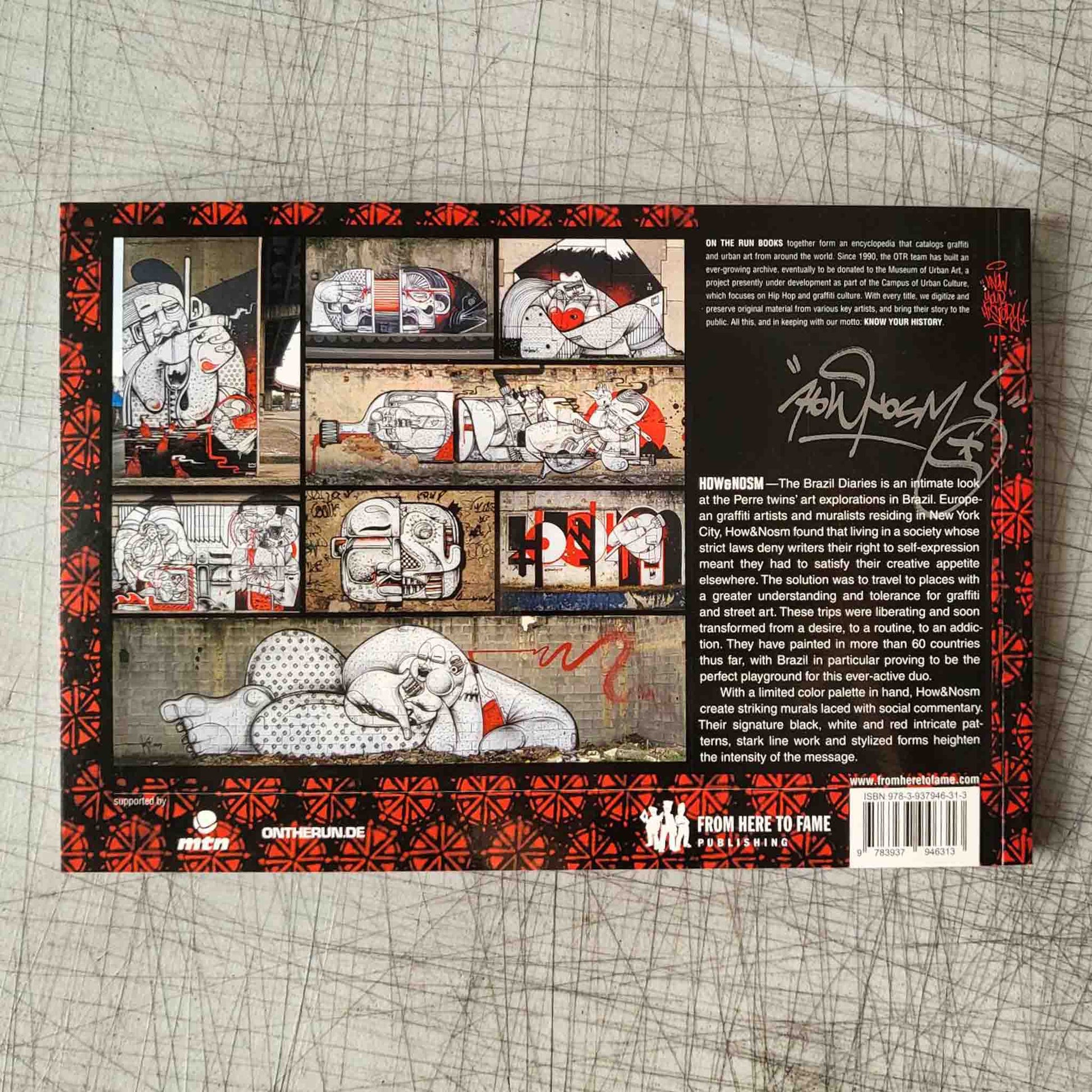 Backside of the otr book displays pictures and a summary 