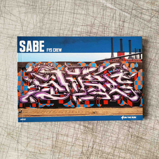 Graffiti-style poster with 'SABE FYS CREW' on a textured surface
