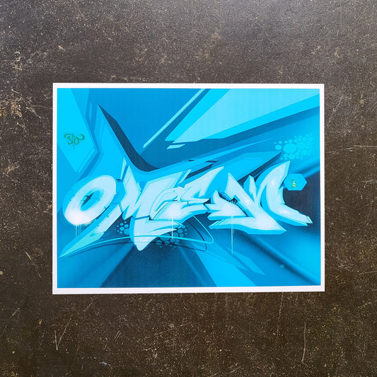 Graffiti art laser print 8.5x11 inch poster.