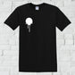 Overspray branded boxcar design T-shirt front in black.