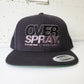 Overspray graffiti shop branded snap back hat in grey.