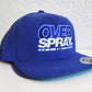 Overspray graffiti supply store brand dodger blue hat side.