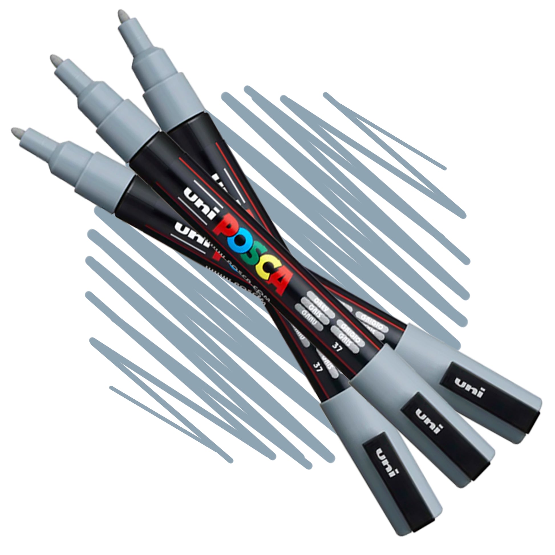 POSCA water-based artist paint markers 3M size in grey
