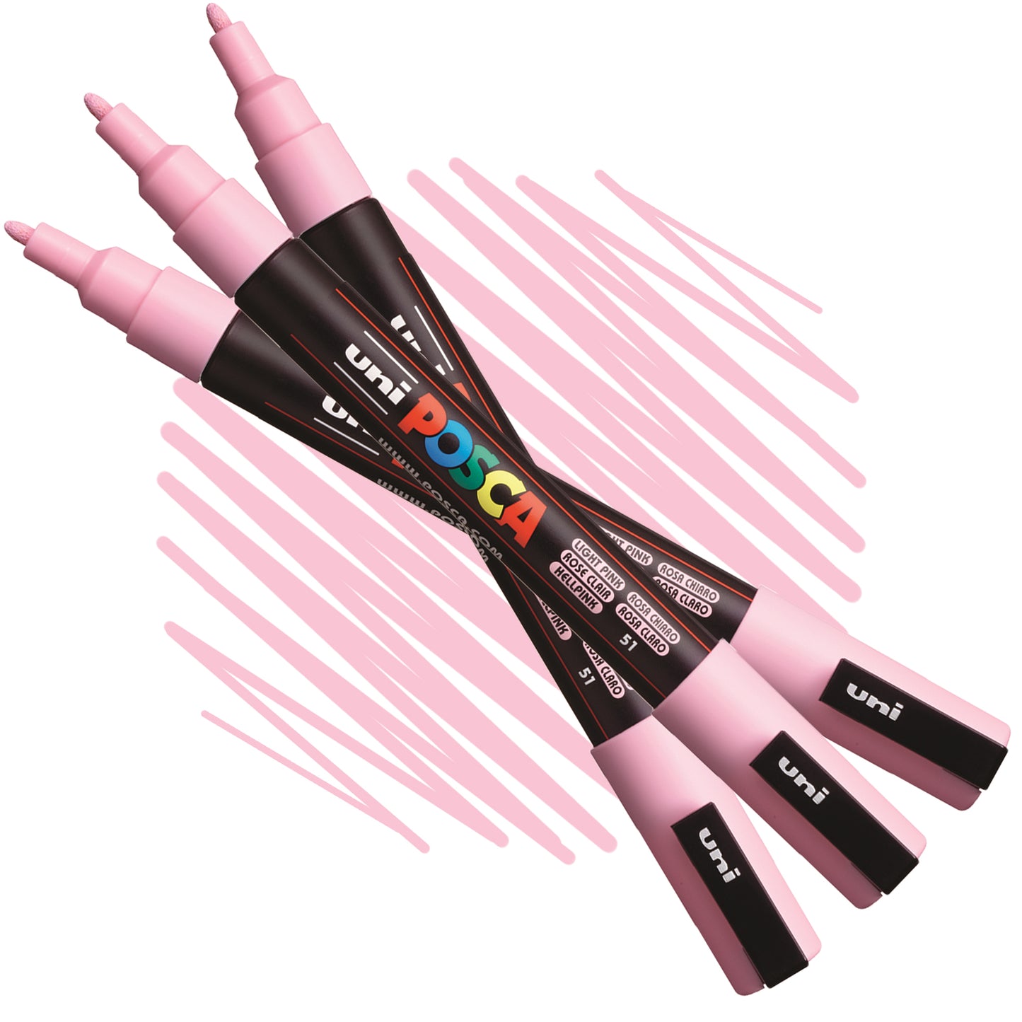 POSCA water-based artist paint markers 3M size in light pink