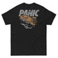 back panel of a Panic 39 music brand tshirt with  the big boy vintage bomb design.