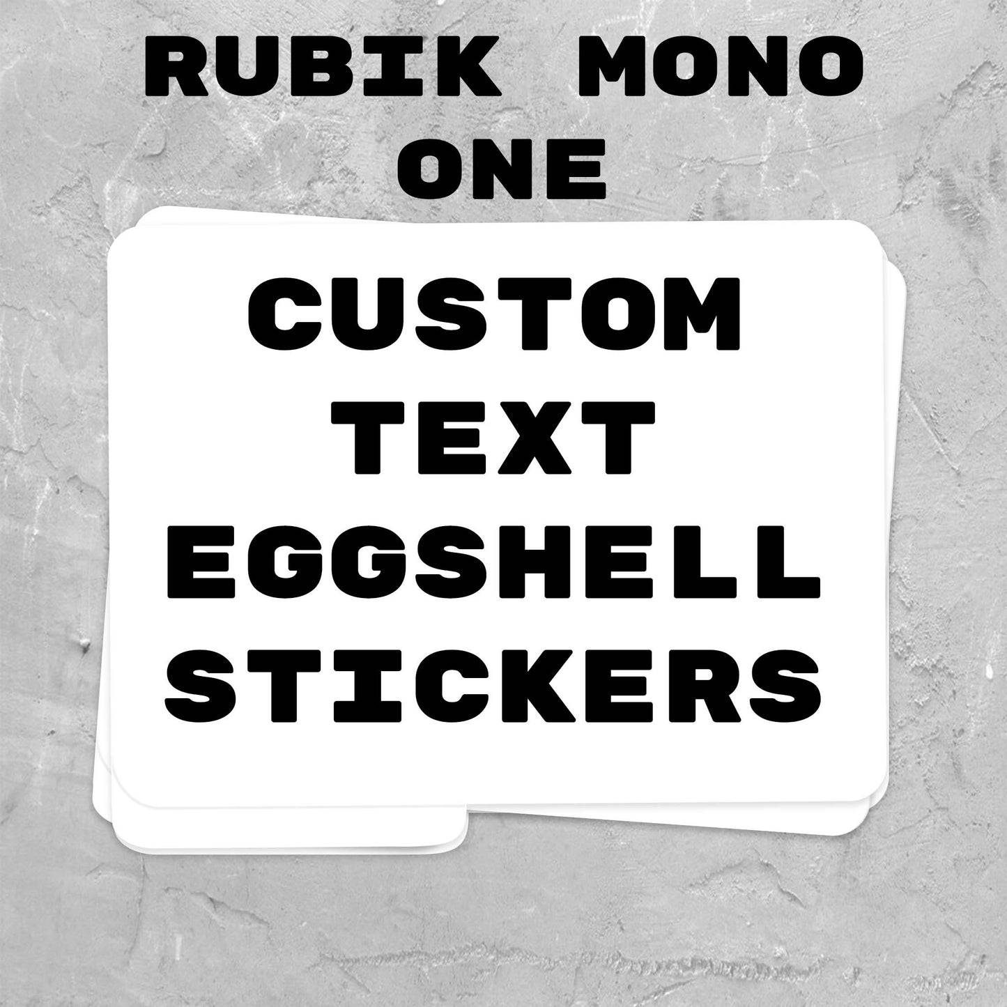 Custom Rectangle Eggshell Stickers