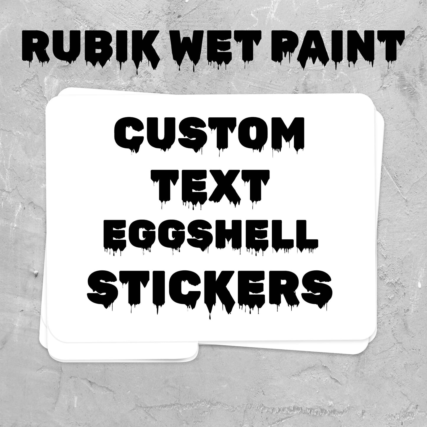 Custom Rectangle Eggshell Stickers