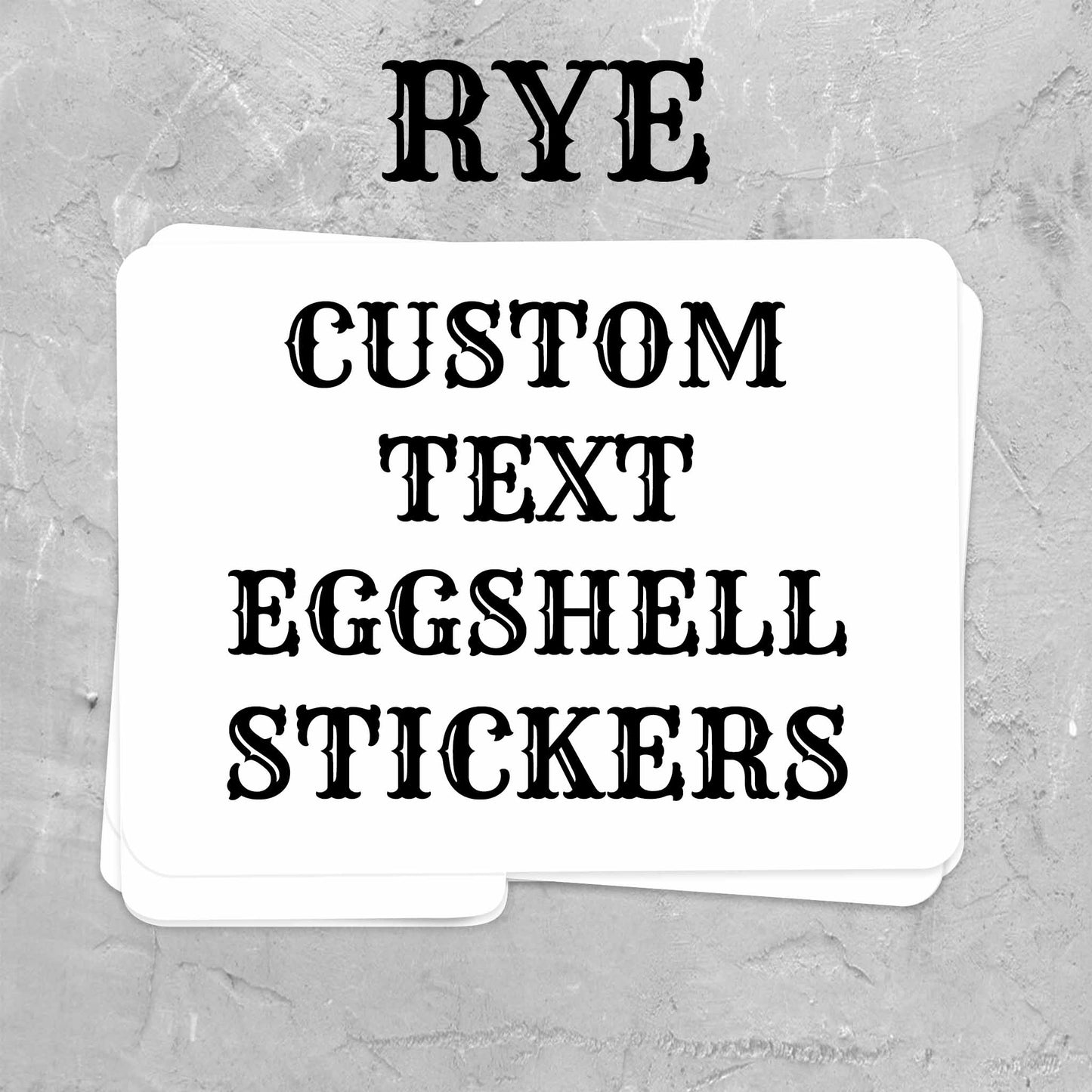 Custom Rectangle Eggshell Stickers