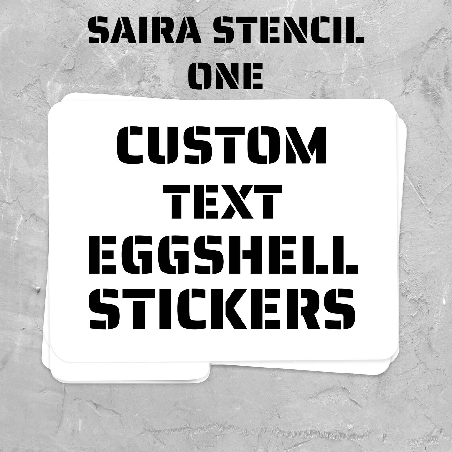 Custom Rectangle Eggshell Stickers