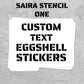 Custom Rectangle Eggshell Stickers