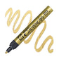 Gold Calligrapher Pen-Touch marker with sample strokes.