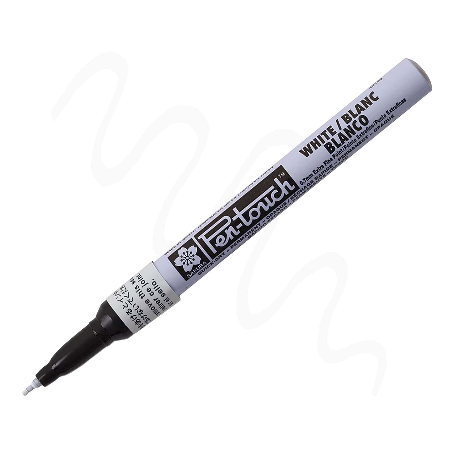 White Calligrapher Pen-Touch paint marker.