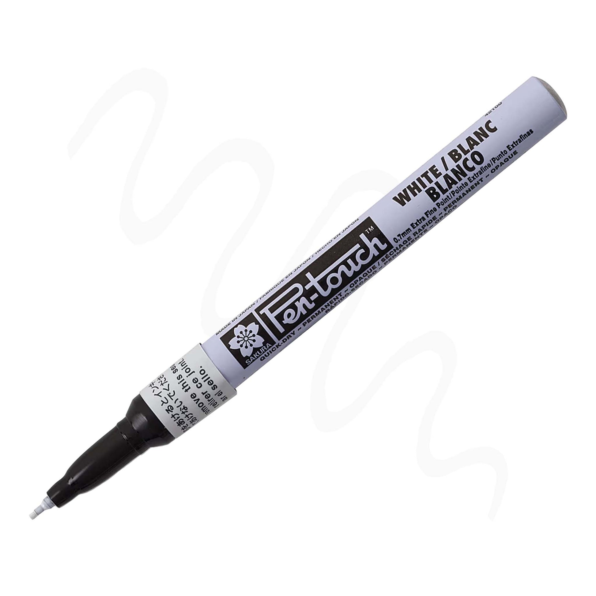 White Calligrapher Pen-Touch paint marker.