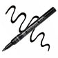 Black Pen-Touch Black pine point marker with swatch.
