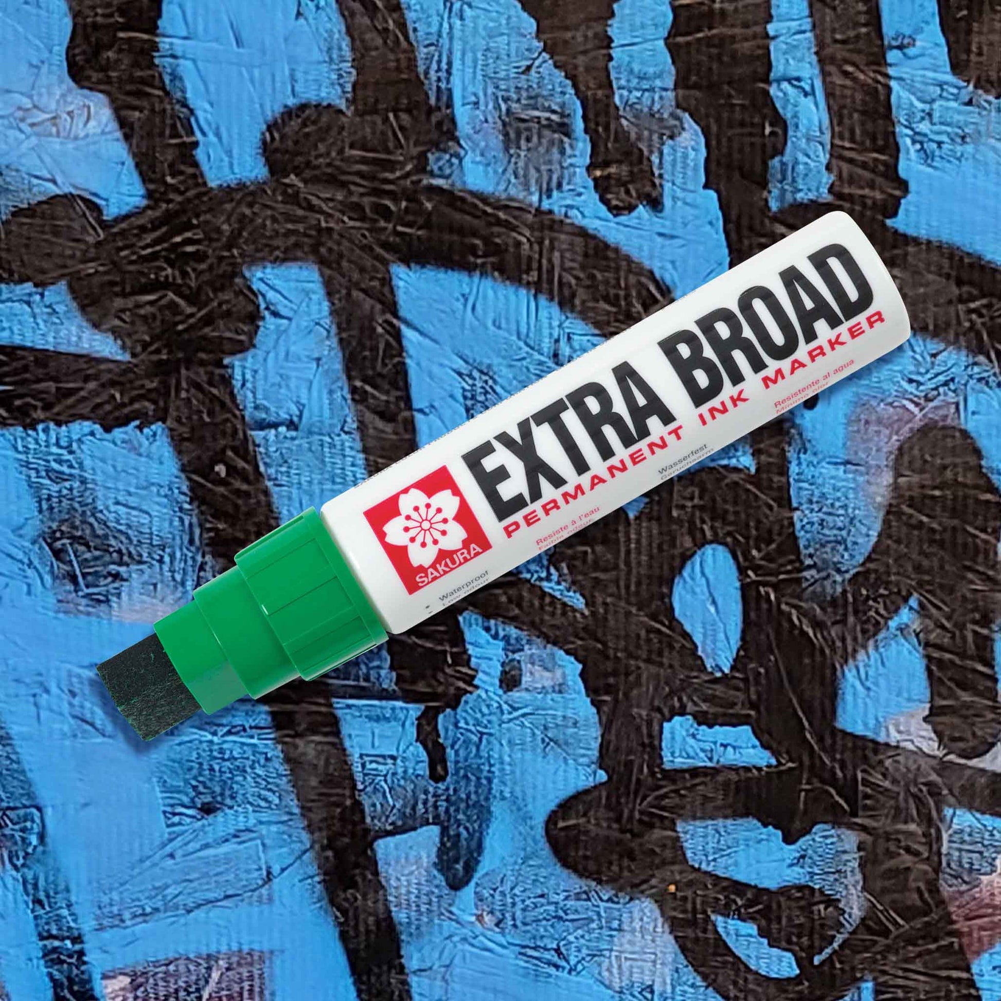 Green extra broad Sakura permanent ink marker