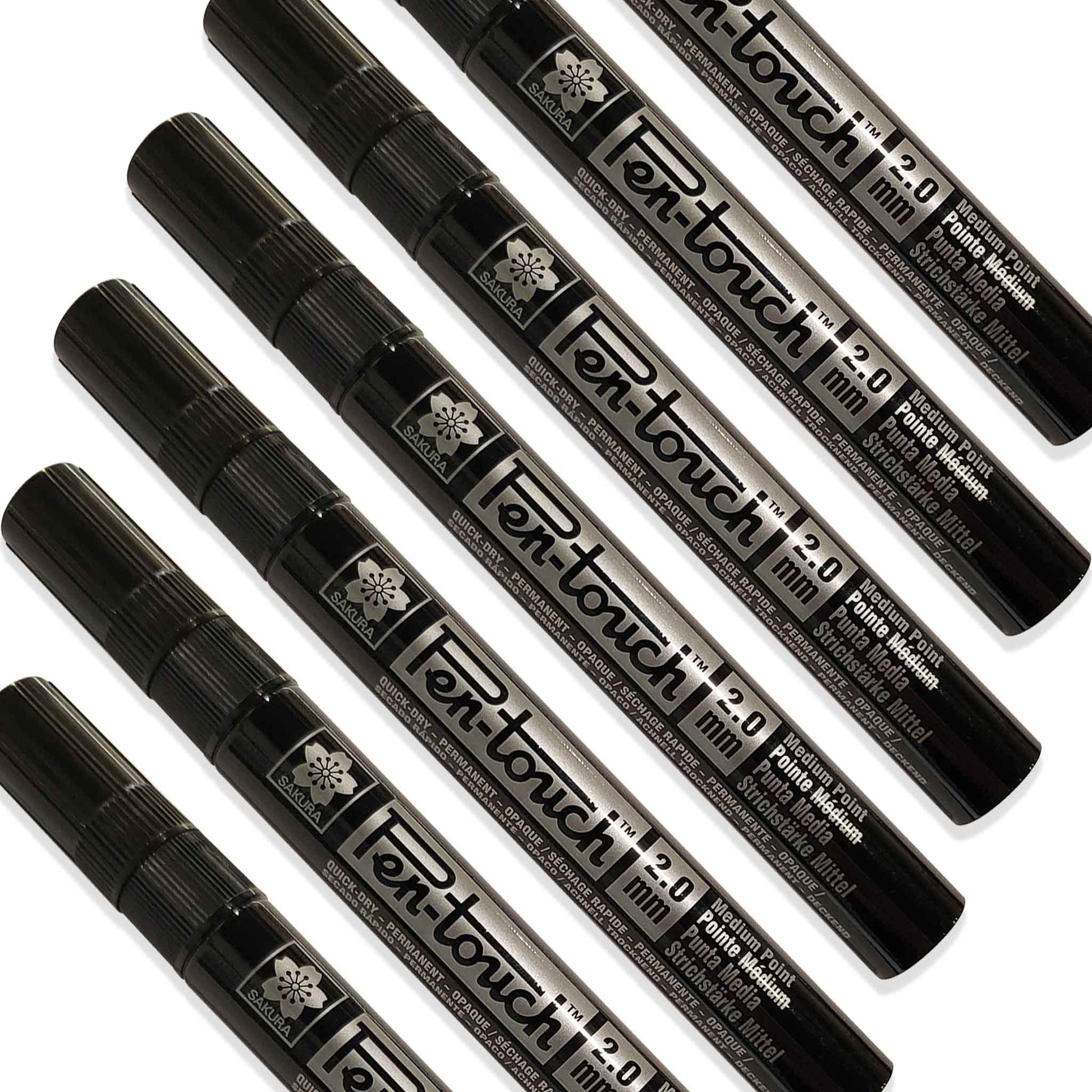 multiple sakura pen touch 2mm black markers