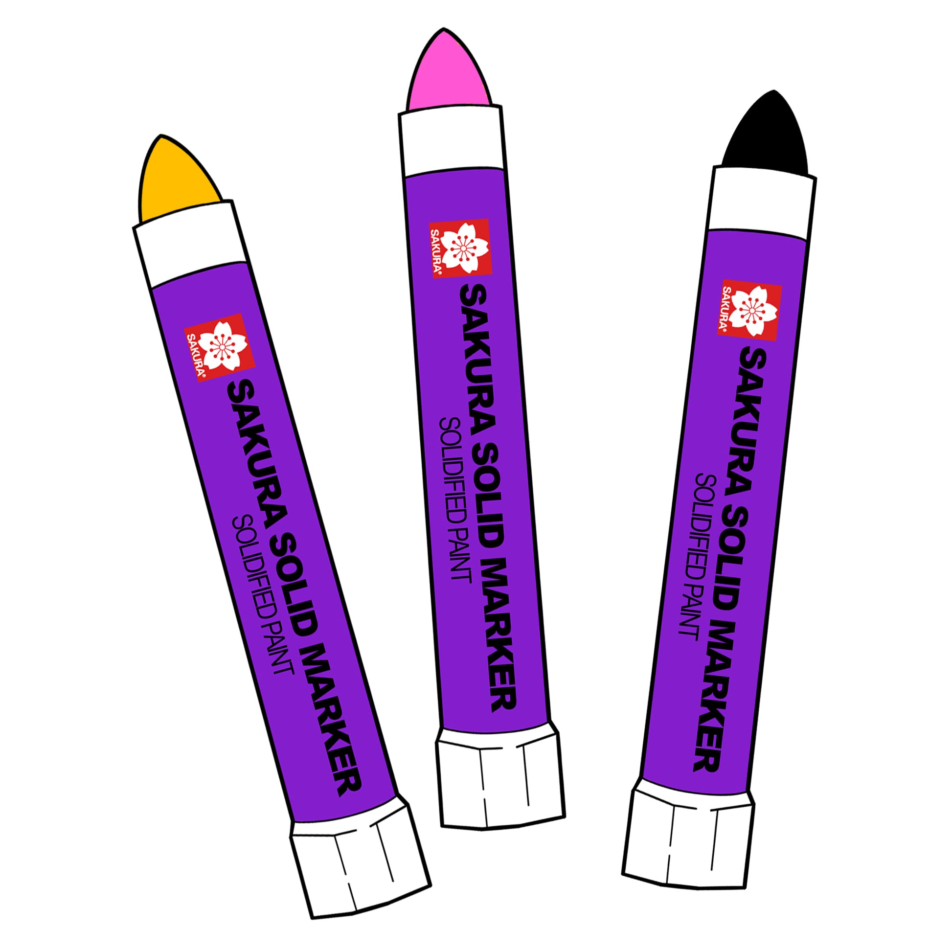 Sakura Solid Paint Markers – Blue, XSC-36 – Box Of 12 – Streaks, Grease Pens – Japan