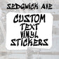 Custom Rectangle Vinyl Stickers