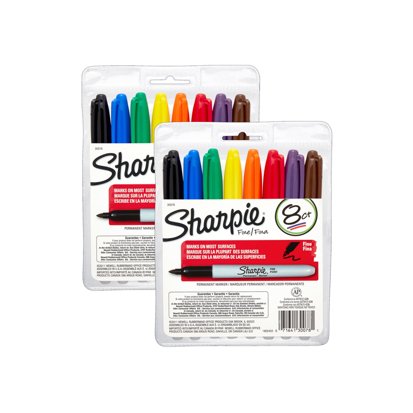 Sharpie Markers 8-Color Fine Point