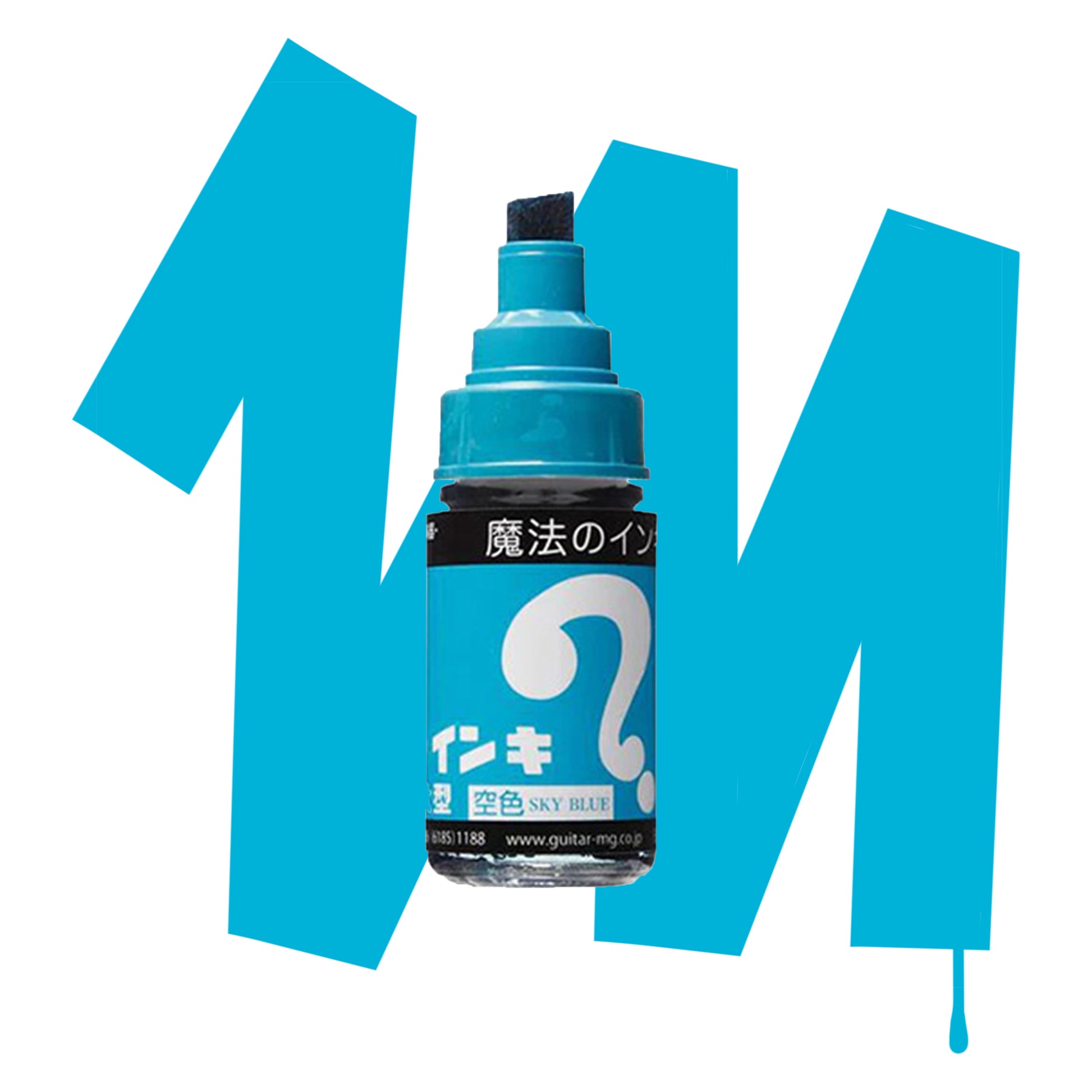 Japanese oil-based artist permanent marker in sky blue