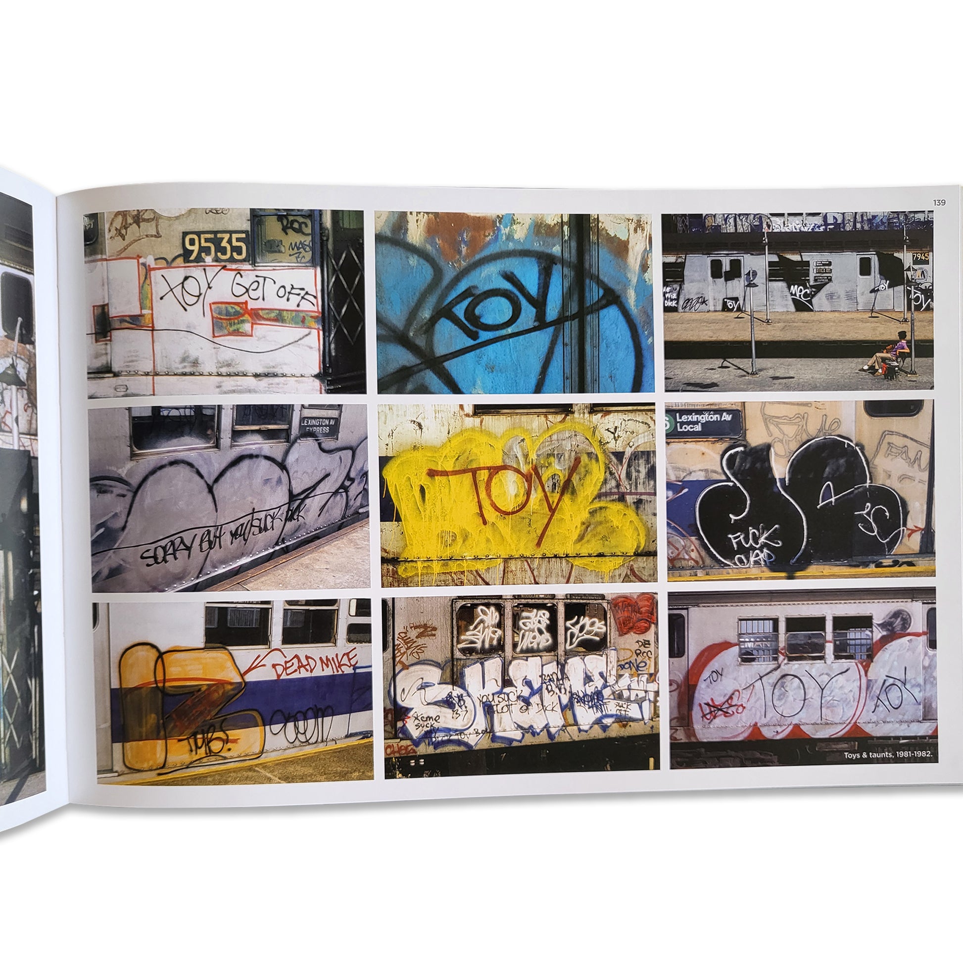 Photobook collage of graffiti in New York 1980s