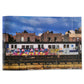 New York 80s graffitied subway train photo