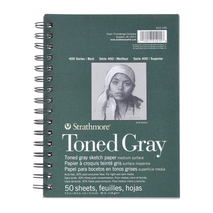 Strathmore Toned Grey Sketchbook 5.5x8.5"