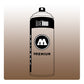 A line drawing of a spray paint can with a transparent, dark brown color swatch.