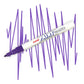 Uni industrial, oil based art marker in purple.