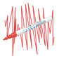 Uni industrial, oil based art marker in red.