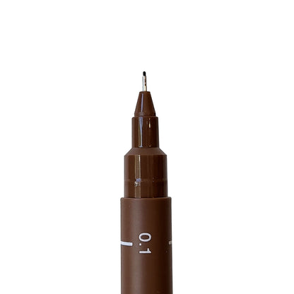 Uni Mitsubishi artist detailing fine line marker single size 0.1 in sepia.