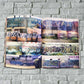 An open magazine with pictures of graffiti on walls.