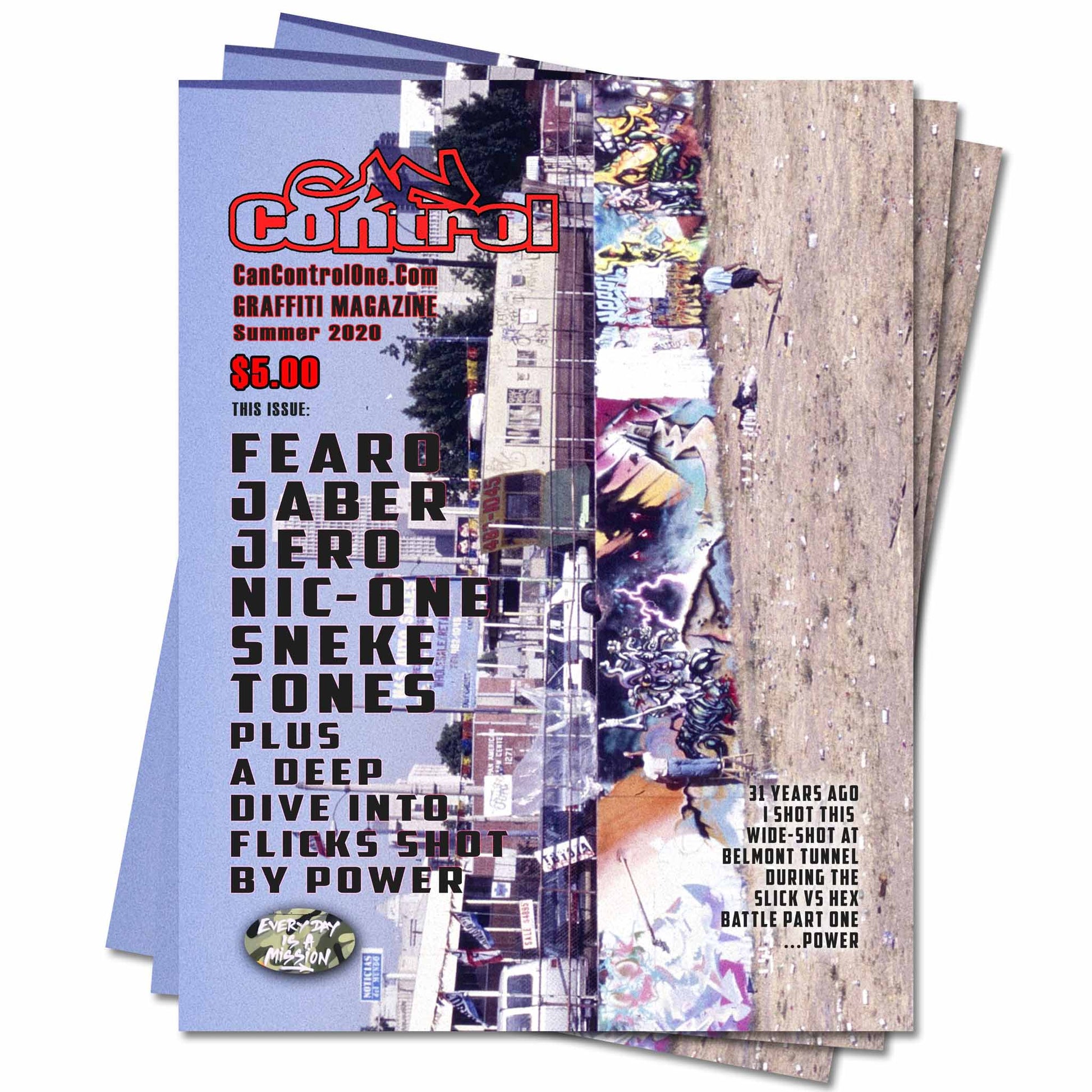 Graffiti magazine with cover featuring various artists' names and street art images.