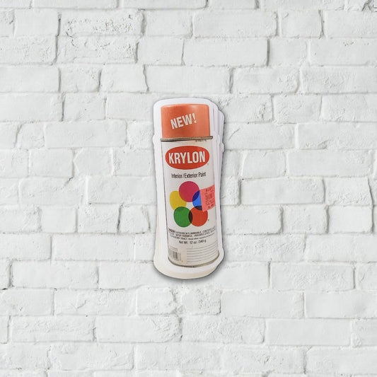 orange krylon can sticker